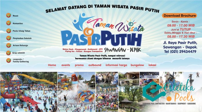 Kolam renang pasir putih