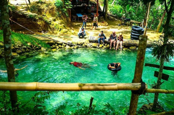 Sungai mudal ekowisata wisata tempat alami perbukitan merupakan sumber kawasan tepat menikmati terdiri medcom