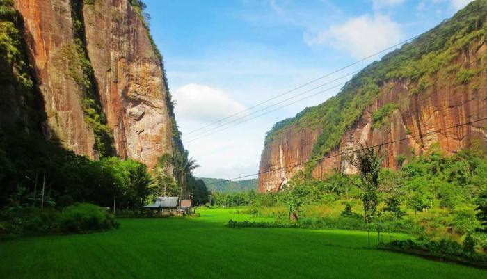 Harau lembah payakumbuh dolanyok peta lokasi keindahan penginapan legenda terdekat terjun